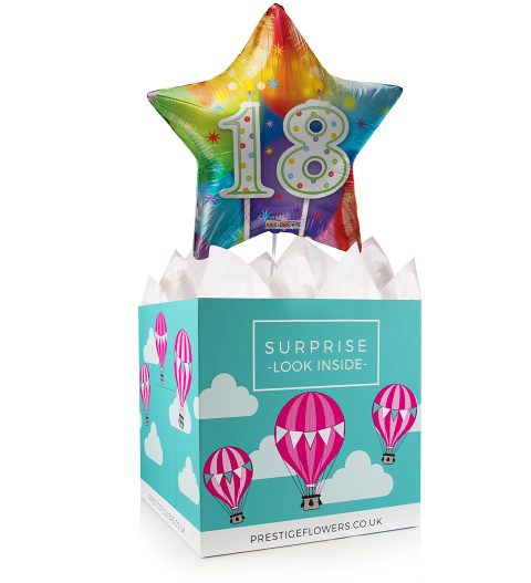 Happy 18th Birthday - Balloon in a Box Gifts - Birthday ...