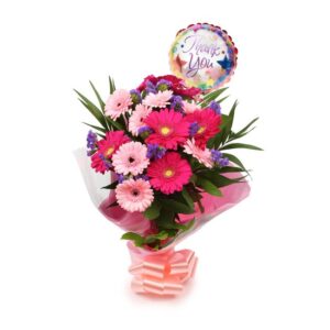 Thank You Balloon & Gerbera Blush